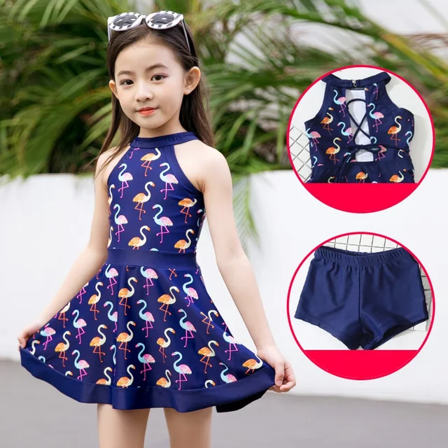 Girls Two Pieces Swimsuits with Cartoon Pattern 2 10Y Swimwear Bikini ...