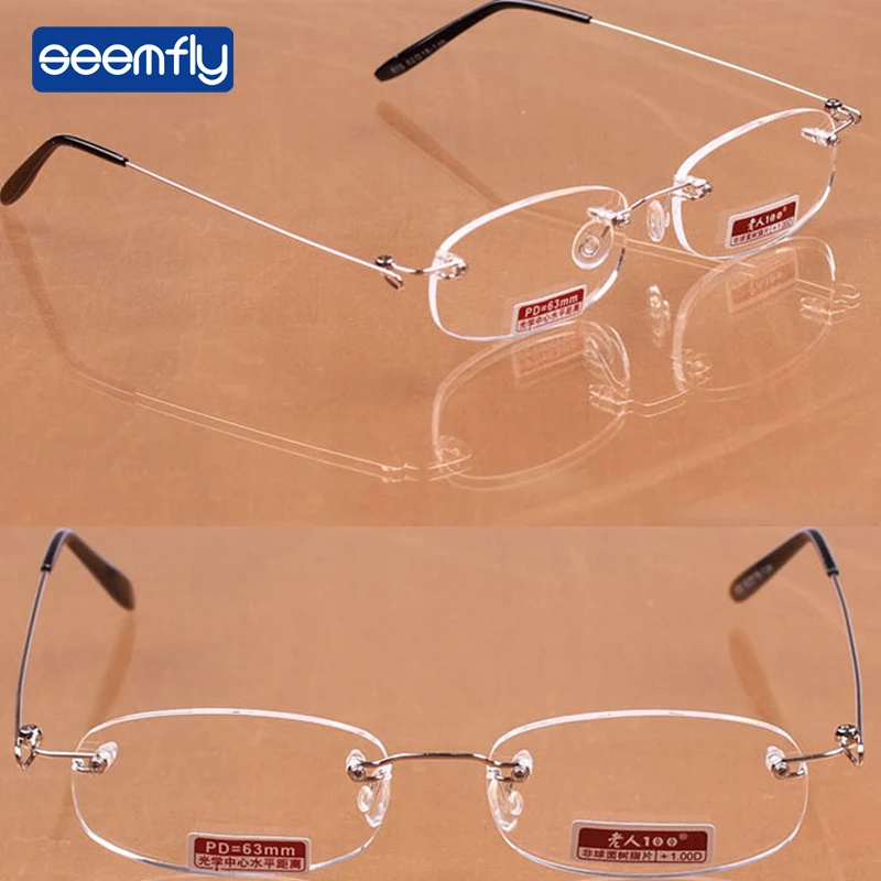 

Seemfly Ultralight Clear Vision Glasses Magnifier Eyewear Reading Glasses Portable Gift For Parents Presbyopic Magnification