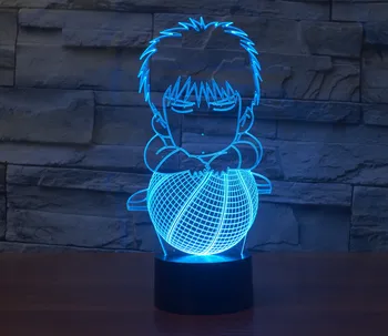 

3D Atmosphere lamp 7 Color Changing Visual illusion LED Decor Lamp Kaede Rukawa Home Table Decoration for Child Gift