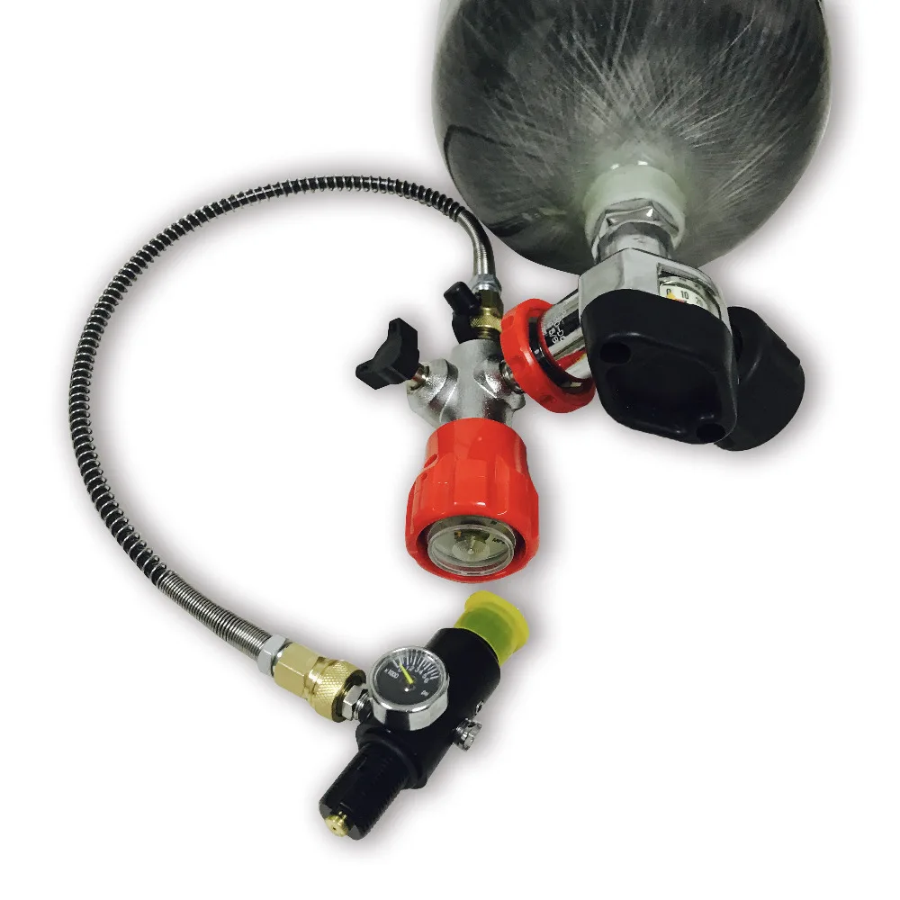 AC10920161 9L CE Mini Scuba Tank Airsoft Bucking Scuba Diving Tank Scuba Pcp Rifle Cylinder Compressed Air Valve Airsoft Acecare