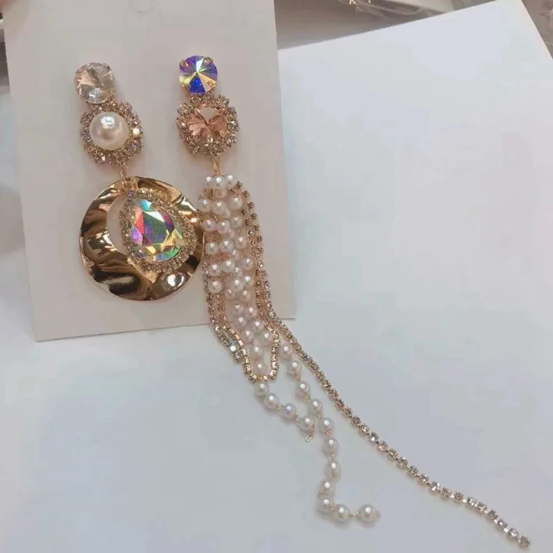 Корейские длинные висячие серьги для женщин boucle d'oreille femme асимметричные с