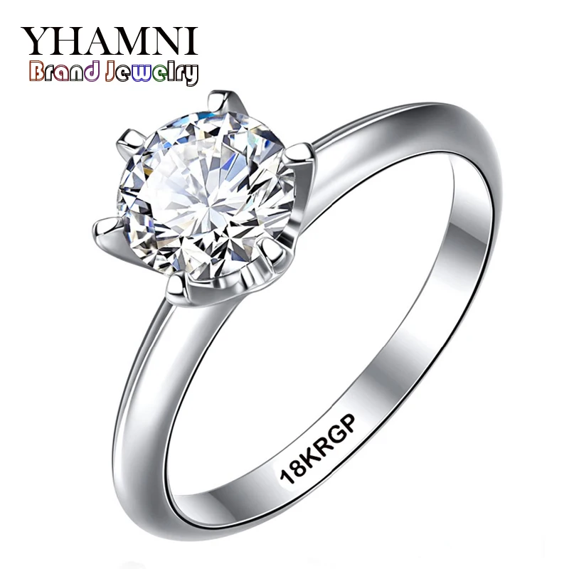 Fine Jewelry Real White Gold Ring With 18krgp Stamp Gold Filled Rings Set 6mm Sona Cz Diamant Gold Wedding Rings For Women Ys168 Fine Jewelry Real White Gold Ring With 18krgp Stamp Gold Filled Rings Set 6mm Sona Cz Diamant Gold Wedding Rings For Women Ys168