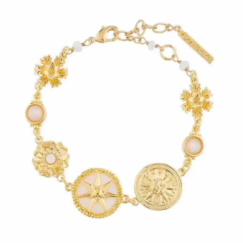 amybaby модные дизайнерские сверкающие Золотой винтажный натуральный камень женский браслет бижутерия для вечерние