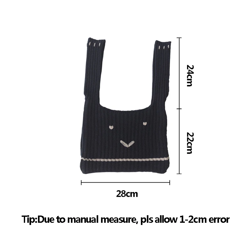 Autumn Winter Women Cute Weave Handbag INS Popular Female Mini Shoulder Bags Girls Travel Knit  Bolsa Lady Braid Tote Bag SS3429 (1)