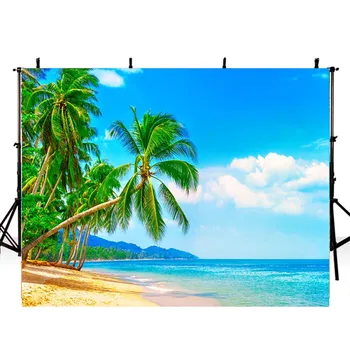 

Beach Photography Backdrops Hawaii Luau Party Backdrop For Photography Ocean Background For Photo Studio Trees Photocall Boda
