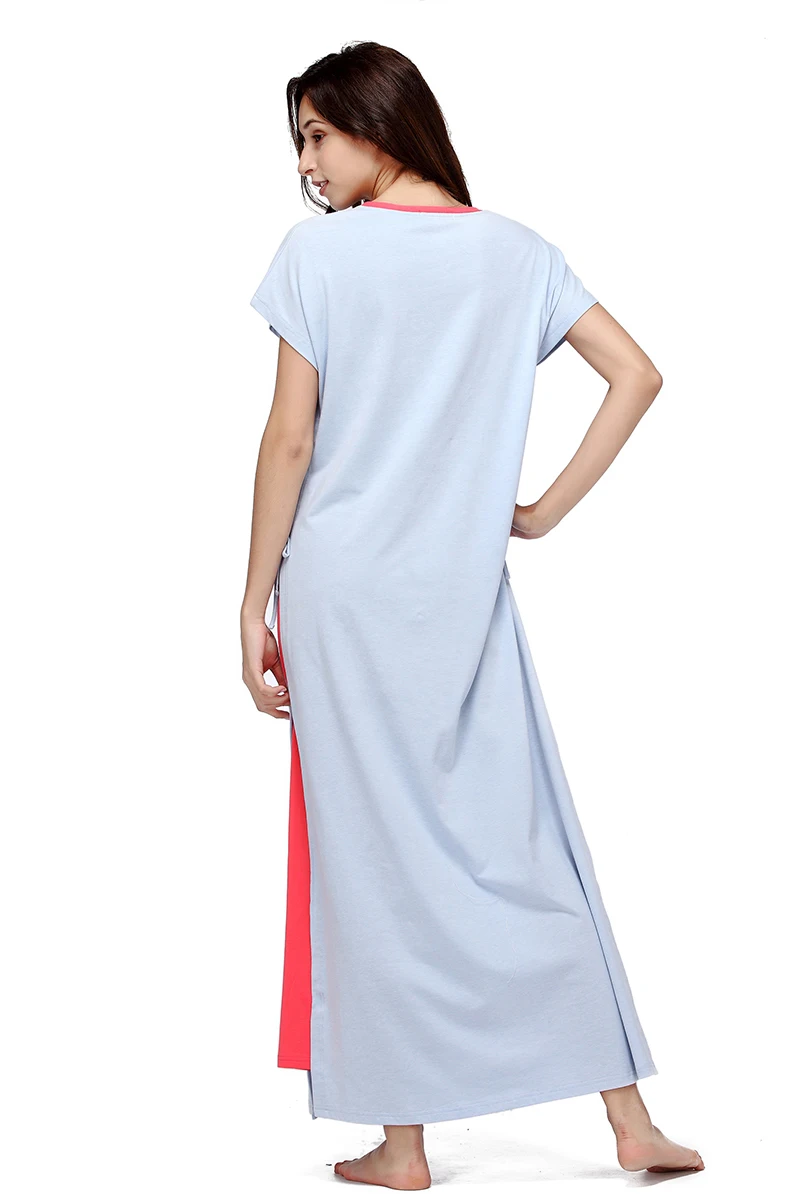 Yusano женская ночная рубашка Длинная хлопковая ночная рубашка размера плюс с коротким рукавом ночная рубашка Повседневная Домашняя одежда для сна платье с буквенным принтом