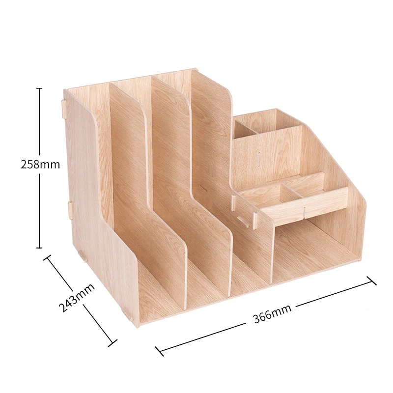 DIY настольный деревянный лоток для документов коробка для хранения многофункциональная ручка карандаш файл держатель офисный стол органайзер школьные принадлежности 79250 - Цвет: 79250