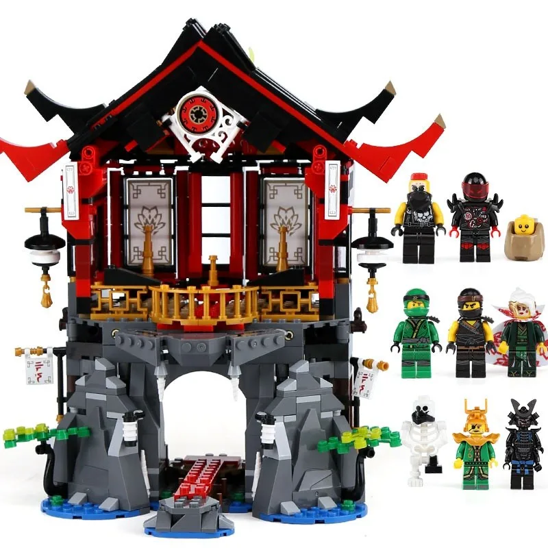 

Lepin Ninjagoing 06078 Temple Of Resurrection Building Blocks Toys For Children Figures Compatible Legoing Ninjagoings 70643 Kid