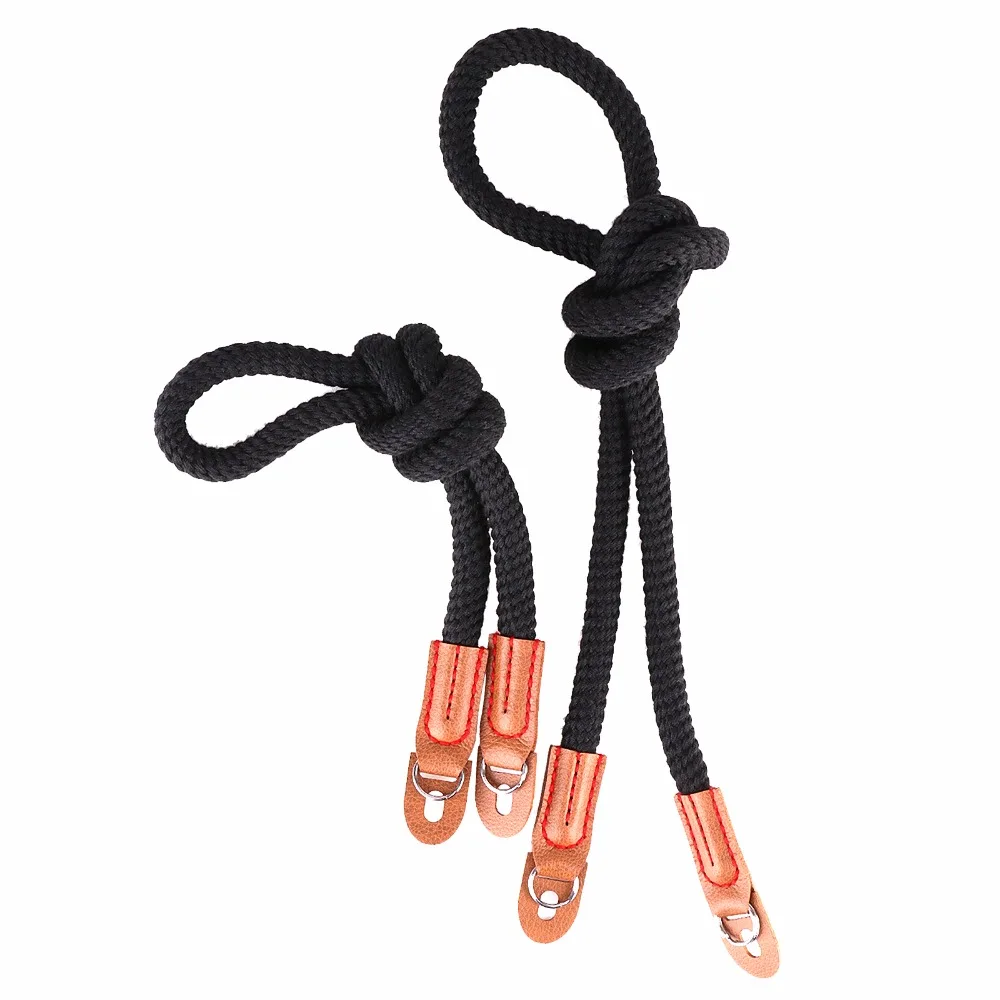 

Black rope 100cm Mini handmade Camera neck strap for mirrorless camera