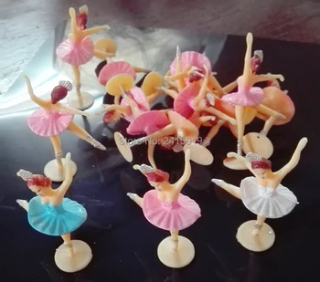 

Cute cheap 48pc 2 inch 5cm length mini blue pink ballet dancers table scatters decoration baby shower party favors decorating