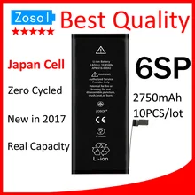 10pcs/lot Original Quality 0 zero cycle Battery for iPhone 6S Plus 2710mAh 3.82V Replacement Repair Parts