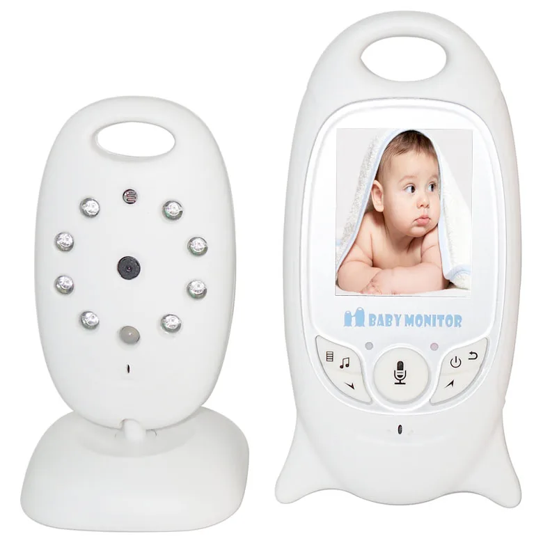 2.4G Wireless Baby Monitor Children Night Vision LED Digital Kids Solid White Home