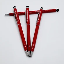 Personalzied юбилейные сувениры на год и Рождество Бесплатный стилус с логотипом ручка на заказ с любым дизайном/текстом на корпусе ручки