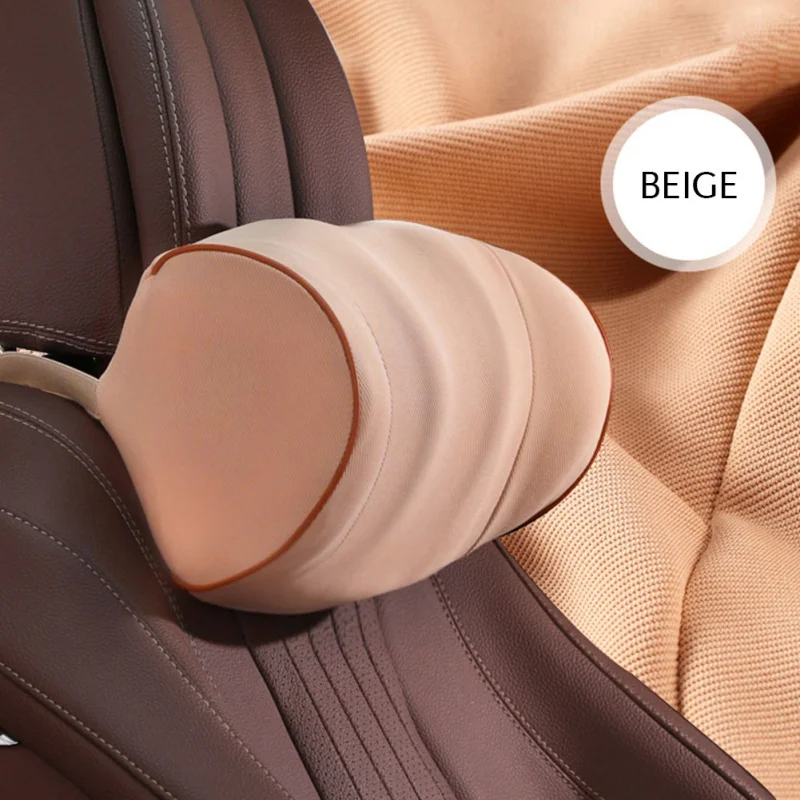 

Car Headrest Vacuum Compression Cervical Vertebra Support Soft And skin-friendly Fabric Stripe Neck Pillow Car Accessories