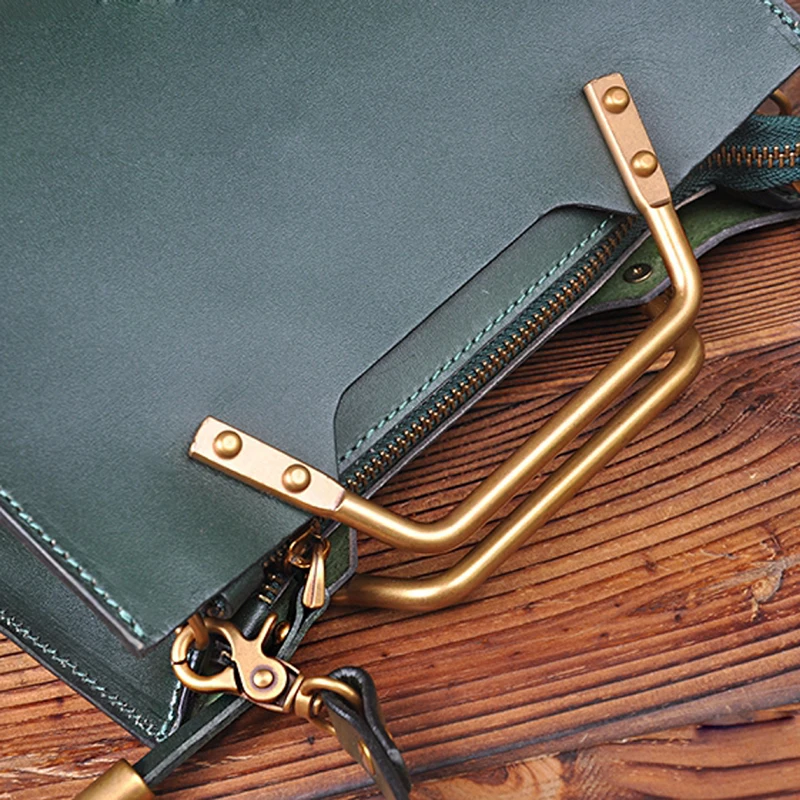 AETOO Original handbag mini bag new metal handbag handbag leather shoulder slung literary youth