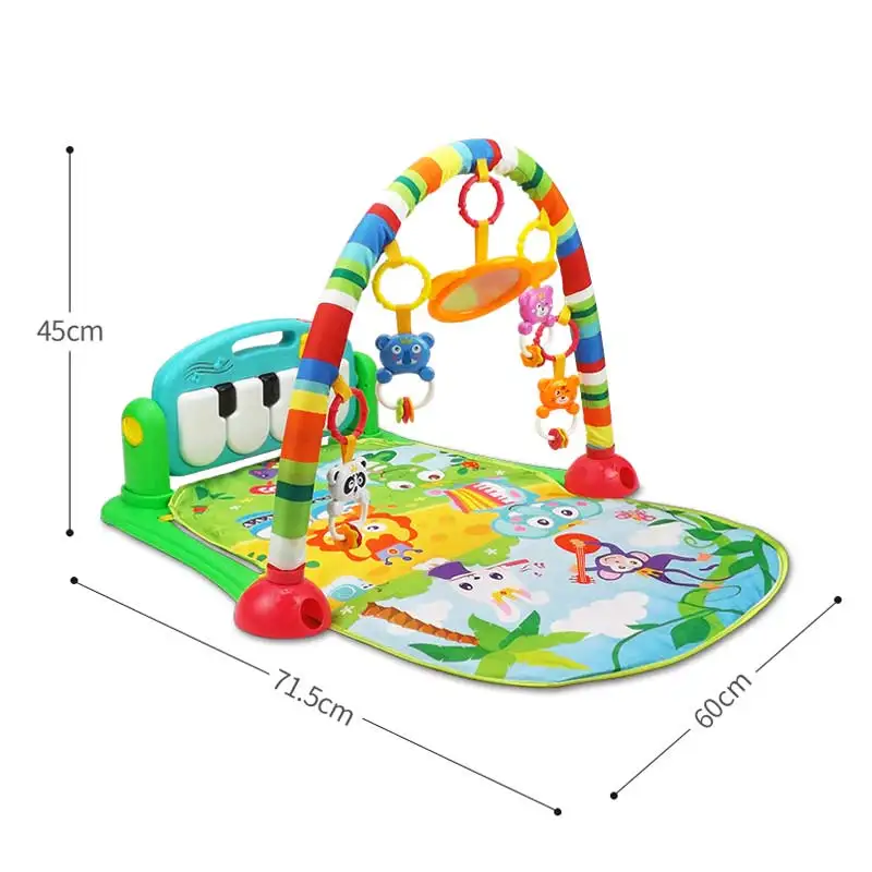  BEI JESS Baby 3 in 1 Gym Play Mat Puzzle Educational Crawl Carpet Piano Keyboard Projection Rattle 