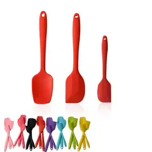 Hobbylane 3 шт./компл. силиконовый Еда лопатки из нержавеющей стали для Кухня выпечки салат смешивания инструменты