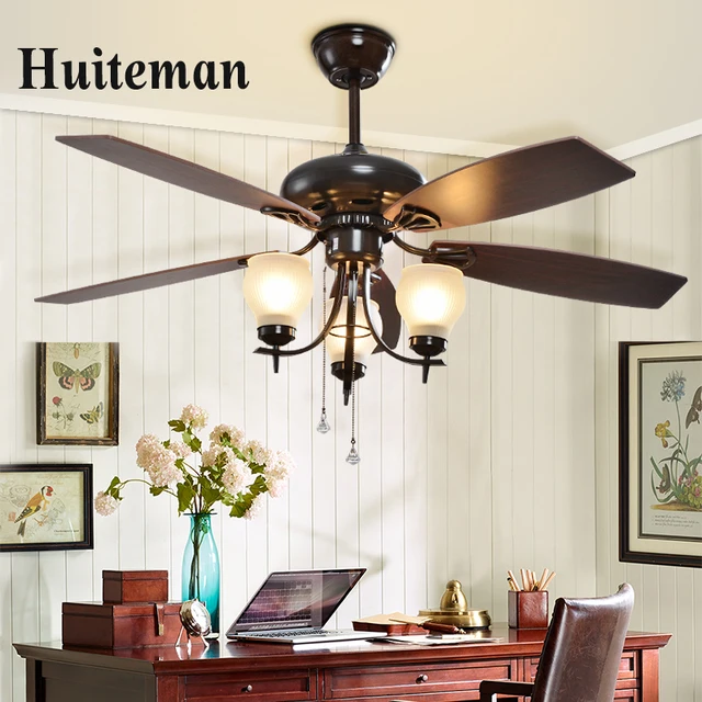 European Style Lamp Fan American Retro Wood Leaf Remote Control European Style Lamp Fan American Retro Wood Leaf Remote Control Chandel Light Ceiling