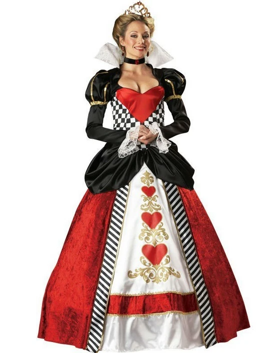 Free shipping Plus Size Adult Womens Deluxe Alice Wonderland Queen of Hearts Costume S 3XL!!!!|queen alice|costume alice in wonderlandalice in wonderland costume - AliExpress