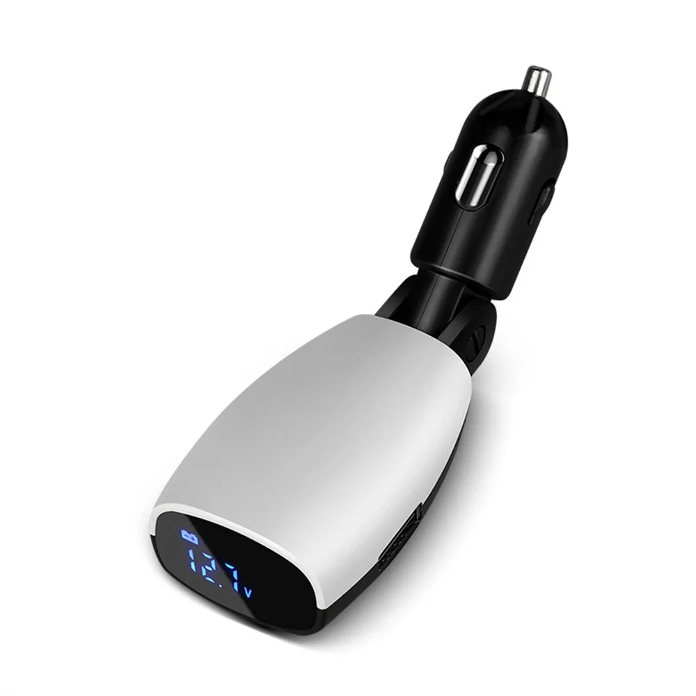 

4In 1 Dual USB Fast Car Charger Adapter Voltage DC 5V 3.1A Tester LED For iPhone For toyota vios supra corolla For mazda for BMW