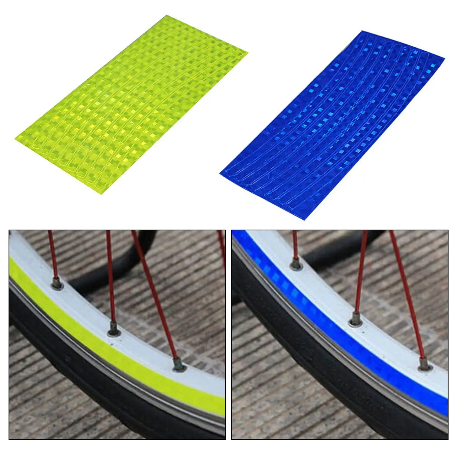 Bicycle reflector Fluorescent MTB Bike Cycling Wheel Rim Reflective Stickers Decal Accessories