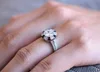 Vente chaude 100% véritable 925 en argent Sterling pour toujours clair AAA bleu CZ cercle rond bagues pour les femmes bijoux ► Photo 2/5