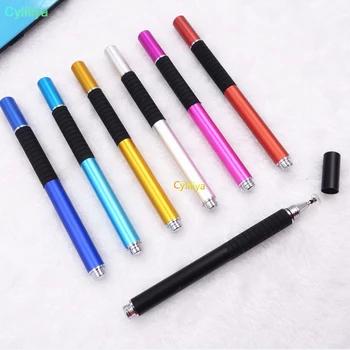 

500pcs 2 in 1 high precision sucker and fiber tip Touch screen Stylus pen flat disc for capacitive screen mobile phone table GPS