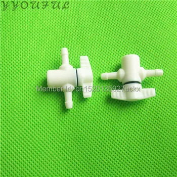 

8pcs/lot Large format solvent printer Bulk ink system valve Xuli gongzheng Mutoh Plotter plastic 2 ways ink valve hand valve