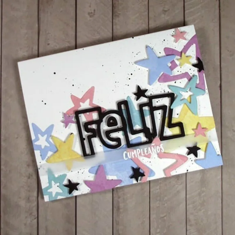 

JC Metal Cutting Dies Scrapbooking Dies Cut Feliz Letter Craft Stencil Handmade Album Paper Card Making Decor Model 2019 New Die