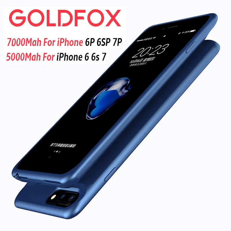 100% 5000mAh/7000mAh Slim Ultra Thin Phone Battery Case For iPhone 6 6
s plus Power Bank Charger Case For iPhone 6 6s 7 8 Plus