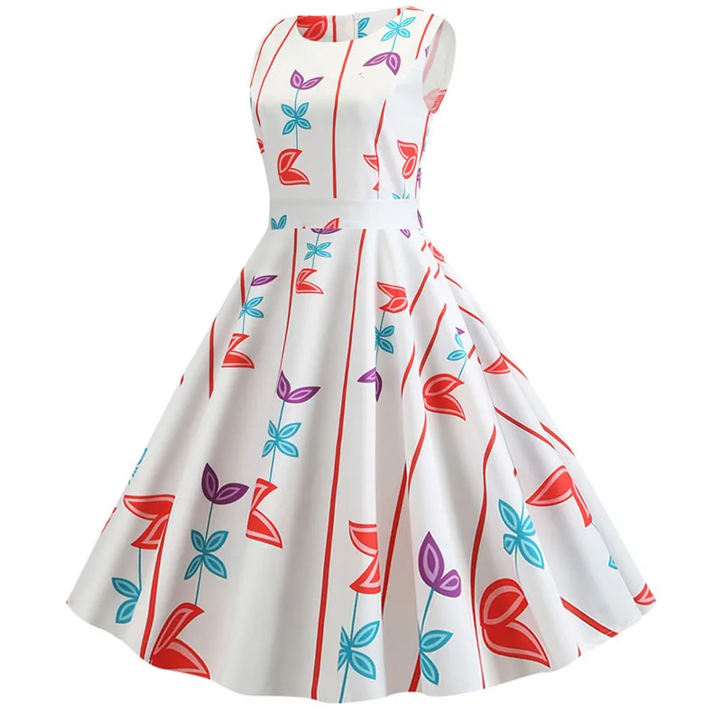 Винтажное женское платье в стиле рокабилли с принтом бабочки, летнее платье без рукавов трапециевидной формы для вечеринок, женское платье Jurken размера плюс, сарафан
