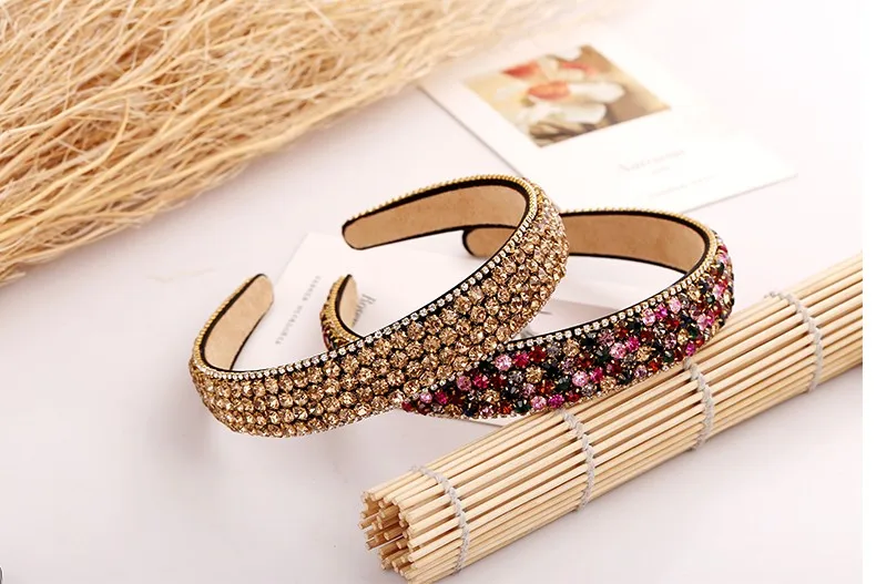 Tiaras de Strass para as Mulheres Acessórios para o Cabelo Jóias de Luxo Colorido de Cristal Hairbands Novos Coreano High End Bonito Cabelo 2020 13 High Quality Acessórios da Moda