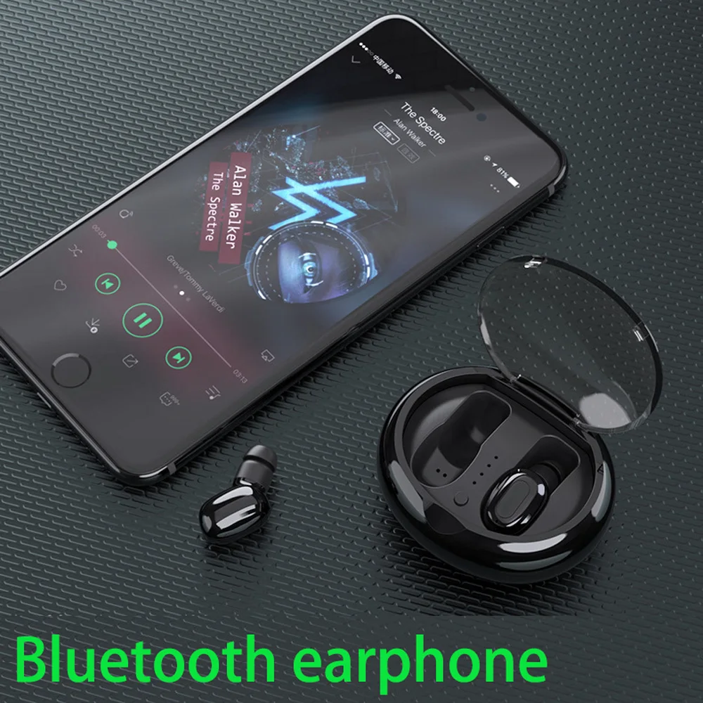 

Dual Wireless Earbuds True Mini Twins Stereo Bluetooth Headset Earphones with Built-in Mic and Charging Case for iPhone Samsung