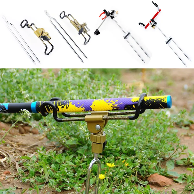 

1 pcs Automatic Stainless Steel Ground Inserted Sea Fishing Rod Bracket Pole Holder Support Outdoor Fishing Tools