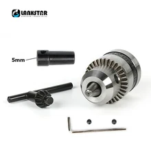 Lanxstar B12 Pinza Ddiameter 1.0-10mm Mini FAI DA TE Tornio Mandrino PCB Mini Macchina di Perforazione Per 5mm Motore albero(China)