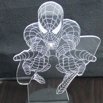 

Newest Superman Spiderman 3d Led Colorful Usb Night Light Energy-saving Table Lamp Change Color Led Usb Light Kids Lamp