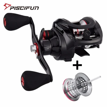 

Piscifun Torrent Baitcasting Reel With Extra Light Spool 8.1kg Carbon Drag 7.1:1 Gear Ratio Saltwater Freshwater Fishing Reel