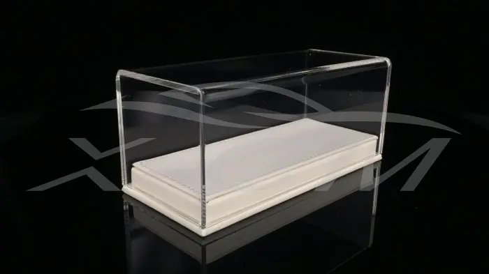 Модель автомобиля прозрачный Дисплей Показать чехол кожаный как база 1:43(белый)+ маленький подарок