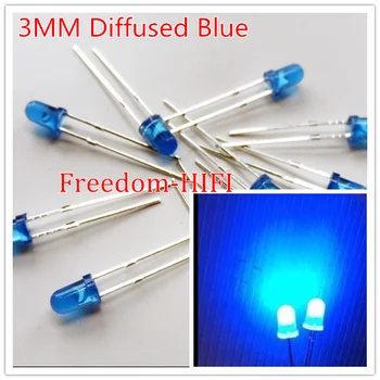 

1000pcs/lot F3 Mini LED Diode 3mm Blue Color Diffused Round DIP Light-Emitting Diode LED Lamp Light Electronics Component