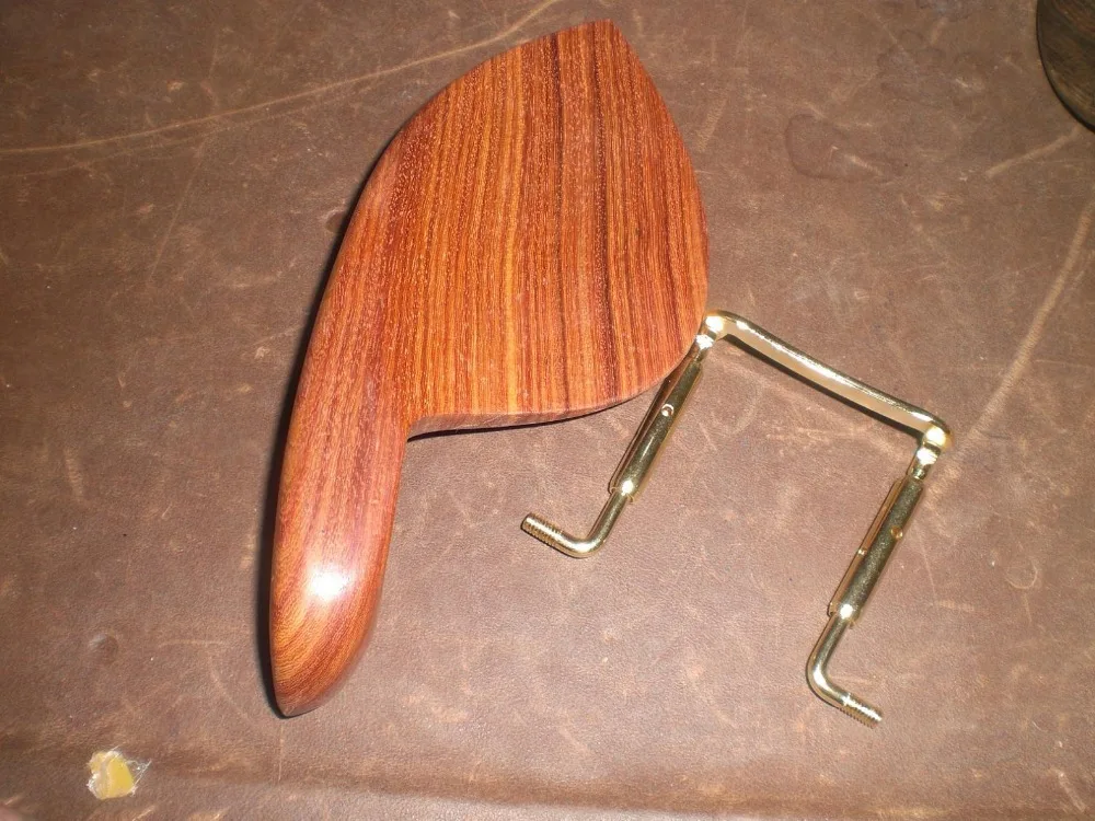 1 PC of Rose WOOD Violin Chin rest with GOLD color Chin rest screw all