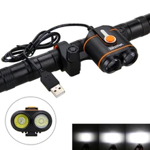 USB велосипедный светильник 10000лм 2X XM-L2 светодиодный велосипедный фонарь 4 режима велосипедный фонарь на руль+ аккумулятор 6400 мАч+ зарядное устройство