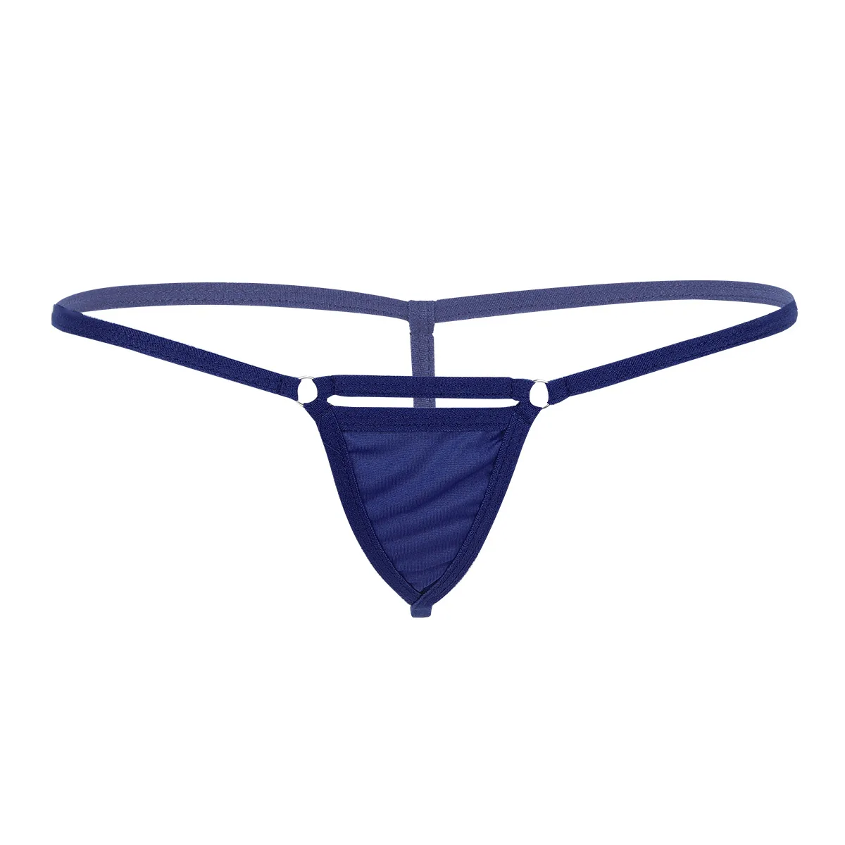 Женское сексуальное хлопковое Бикини стринги мини микро бразильские плавки трусы от купальника Sunbath низкая посадка трусики Танга трусы - Цвет: Navy Blue