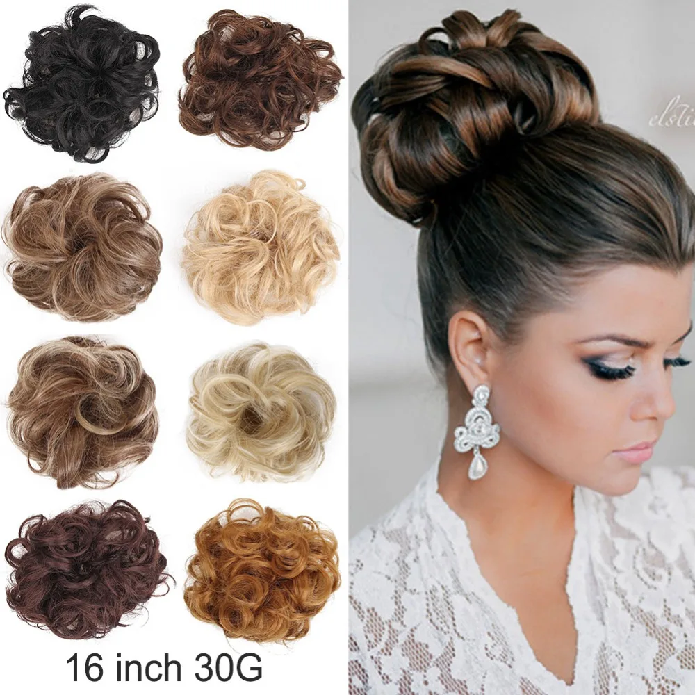 1 Piece Heat Resistant Synthetic Hair Elastic Chignon Hairpiece