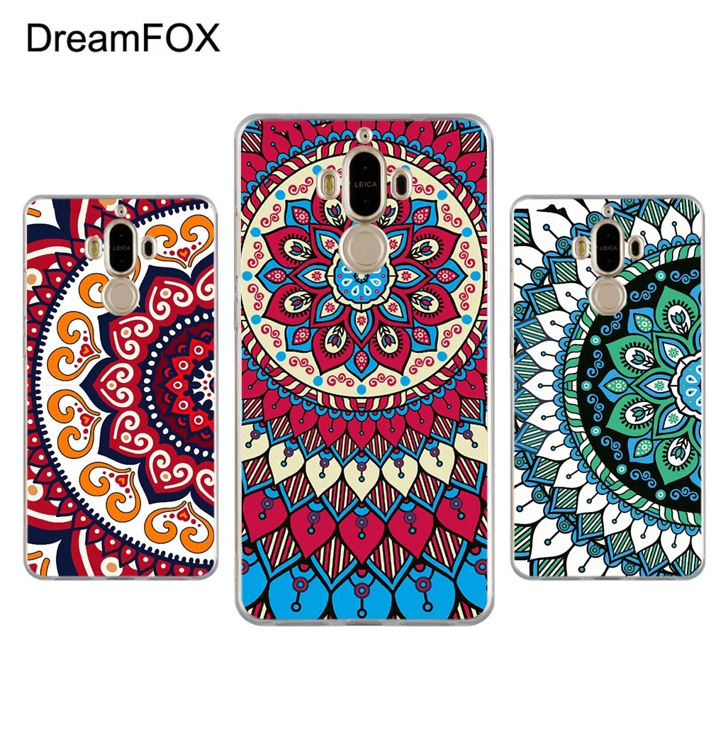 DREAMFOX L408 Aztec Floral Mandala Pattern Soft TPU Silicone Case Cover For Huawei Honor 6A 6C 6X 7C 7X 8 Lite Pro |