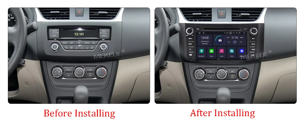Perfect MEKEDE Android9.0 Car Radio DVD for NISSAN SILPHY Quad Core wifi Bluetooth video audio Multimedia 2 din car dvd player 8
