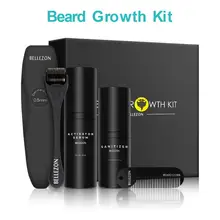 Upgraded Beard Growth Set Beard for Beard Rapid Growth and Thickening with Beard Sanitizer and Comb Best Gift for Men/Dad beard and hair growth oil wooden beard brush handmade beard comb beard growth moisturizing kit for men care