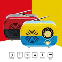 5 Вт перезаряжаемый с usb-мини портативный Ретро Винтаж 87-108 МГц fm-радио Поддержка bluetooth AUX динамик для карты TF музыкальный плеер