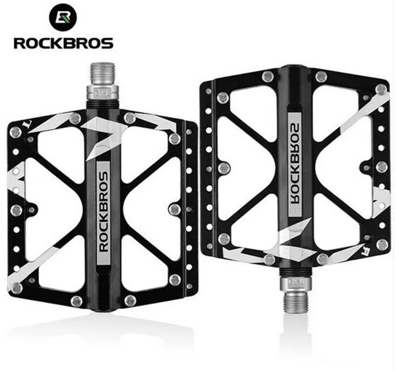ROCKBROS BMX Bicycle Pedal Ultralight Durable Bike Cycling flat Pedals Riding MTB Mountain Bicycle Platform Pedals 3 Bearings 3 bearings axle 2pcs 16t kactus ultralight mountain bike pedal road cycling magnesium pedals platform terrain titanium