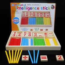 Free shipping Baby Counting Sticks Education Wooden Toys Building Intelligence Blocks Montessori Mathematical Chil Gift