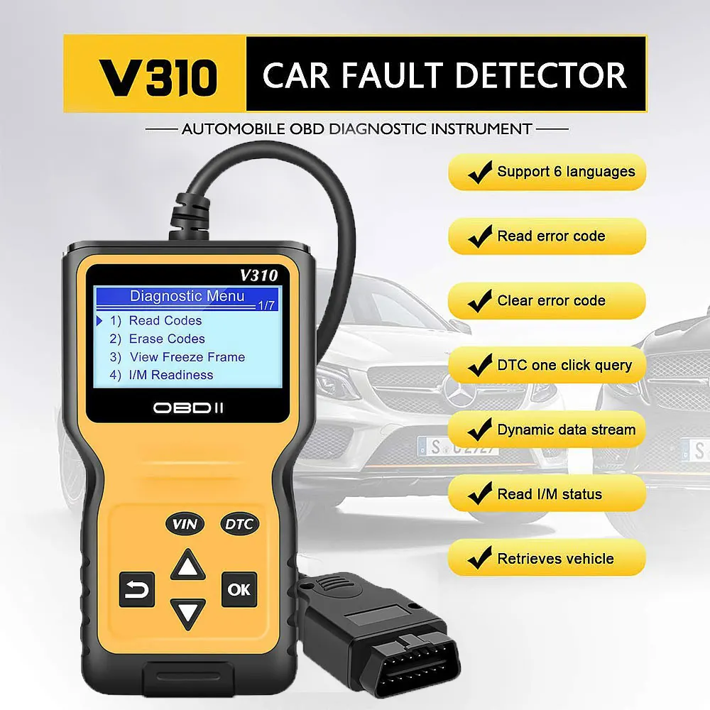 

Viecar V310 Automotive Scanner Engine Code Reader Sensor OBD 2 scaner automotivo Car Diagnostic auto diagnostic Tool for Car